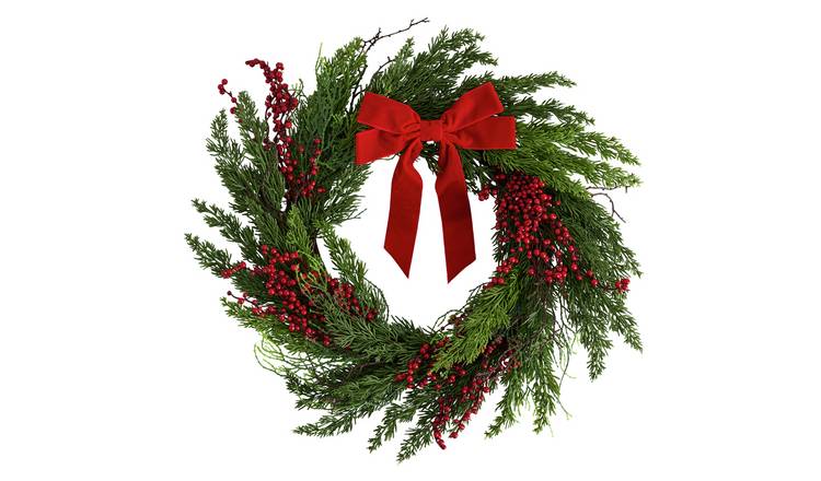Habitat Classic Red Foliage Christmas Wreath