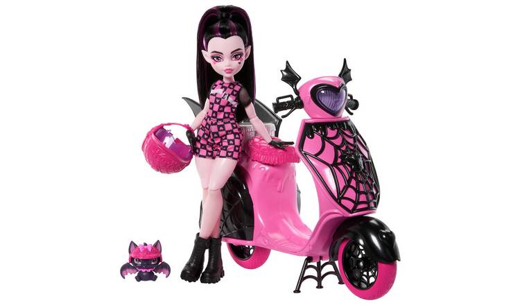 Monster High Draculaura Doll and Scooter Playset & Pet
