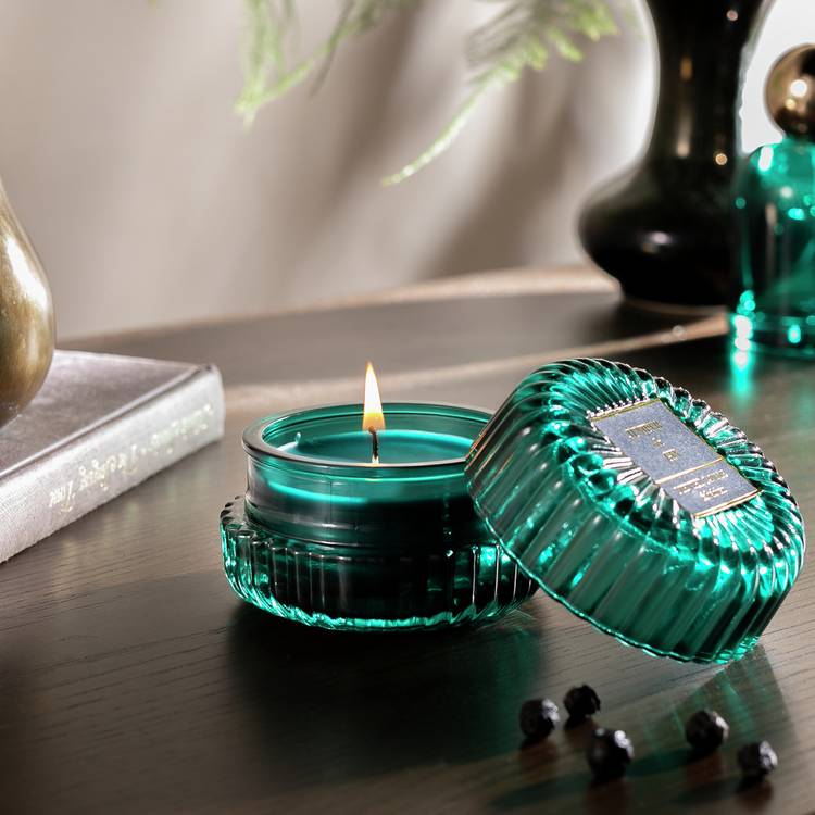 Habitat Small Lidded Votive Candle - Juniper & Gin 0