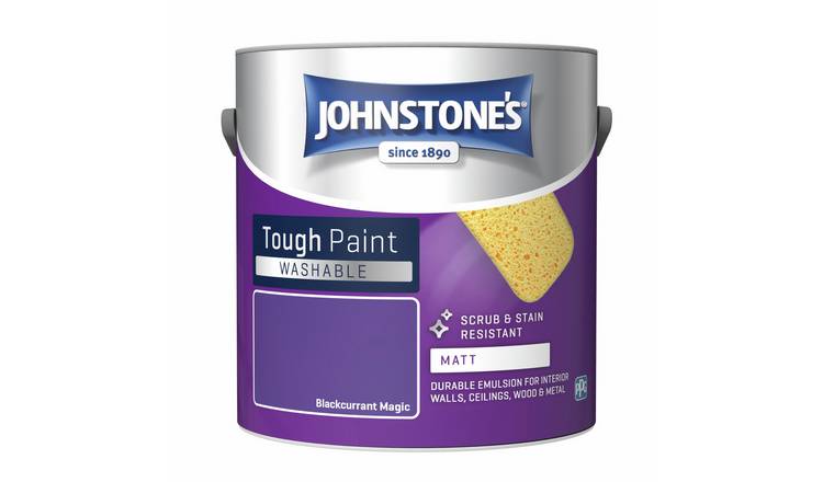 Johnstone's Washable Matt Paint Blackcurrant 2.5L - Purple