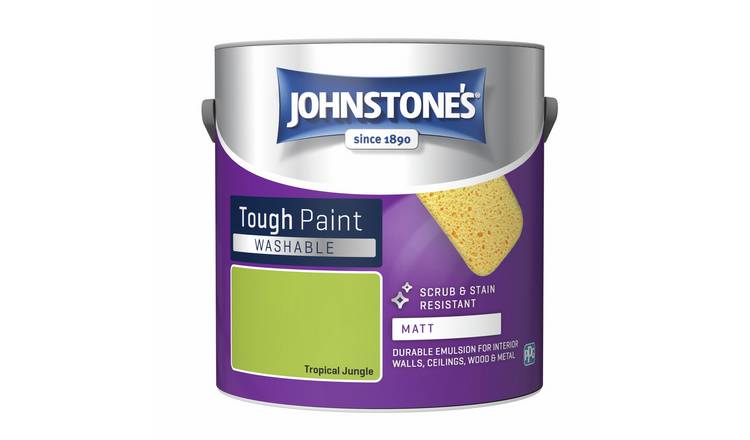 Johnstone's Washable Matt Paint Tropical Jungle 2.5L - Green