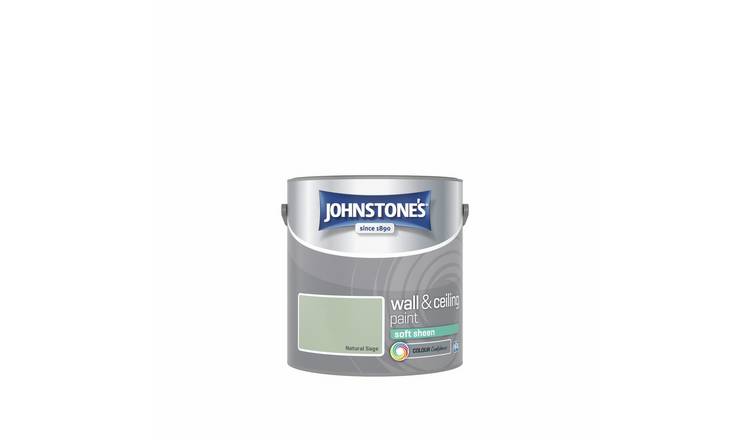 Johnstone's Natural Sage Soft Sheen Paint 2.5L - Green