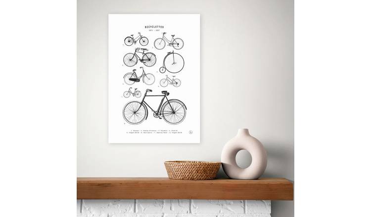 East End Prints Bicylettes Art Print - A2
