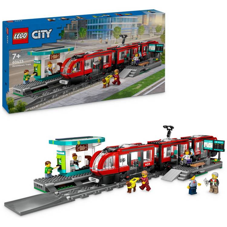 LEGO City Downtown Tram and Station Toy Set 60423 0