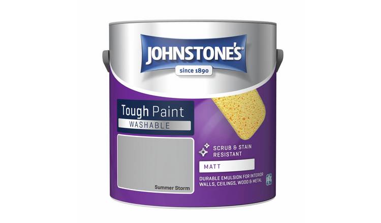 Johnstone's Washable Matt Paint Summer Storm 2.5L - Grey