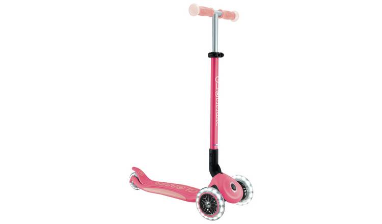 Globber Elite Glow Lights Scooter - Coral Pink