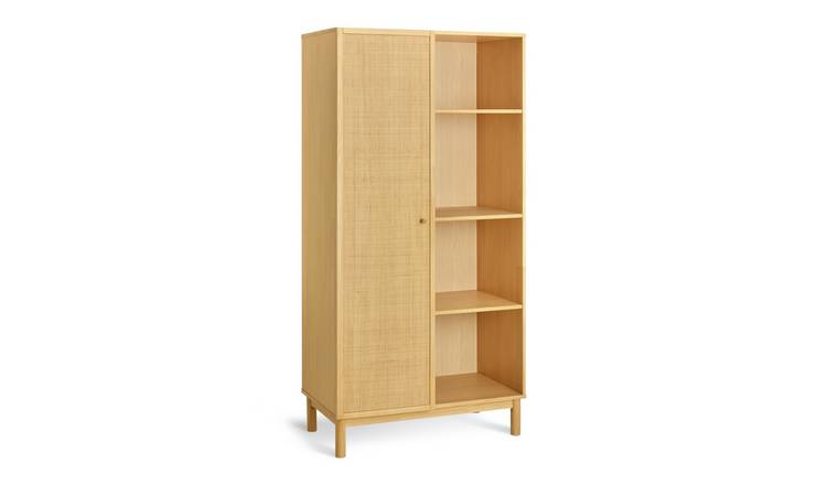 Habitat Simone 1 Door 4 Shelves Wardrobe - Oak