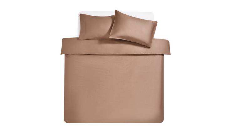 Habitat 400TC Faggoting Stitch Mocha Bedding Set - Double