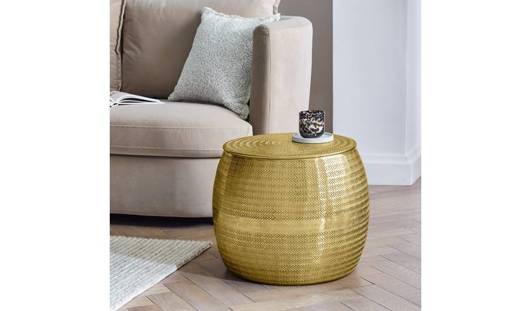 Habitat Sona Side Storage Table - Brass