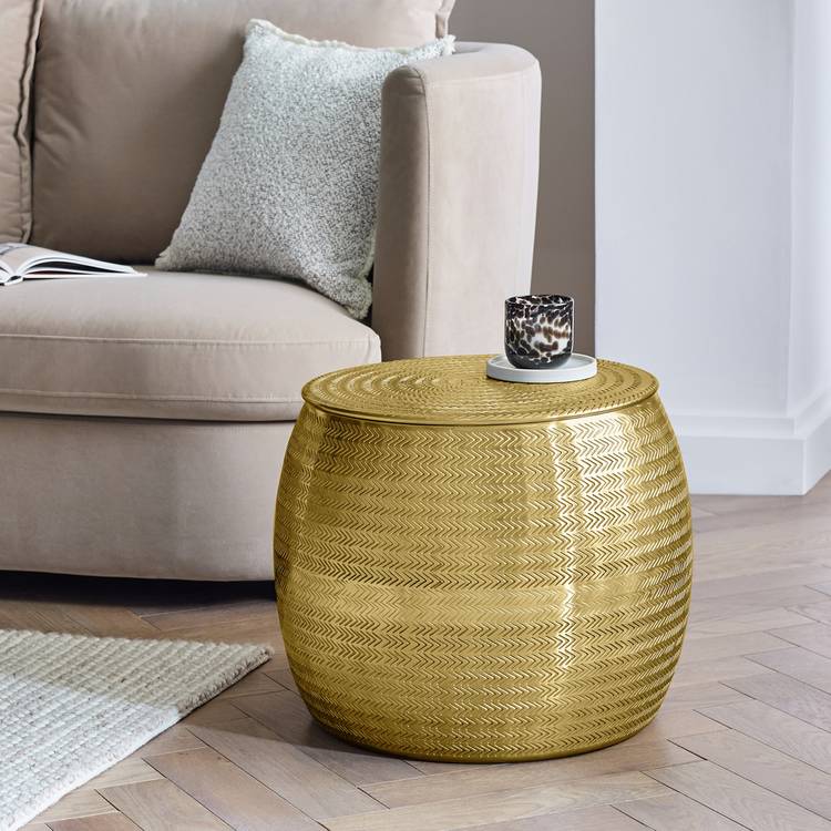 Habitat Sona Side Storage Table - Brass 0