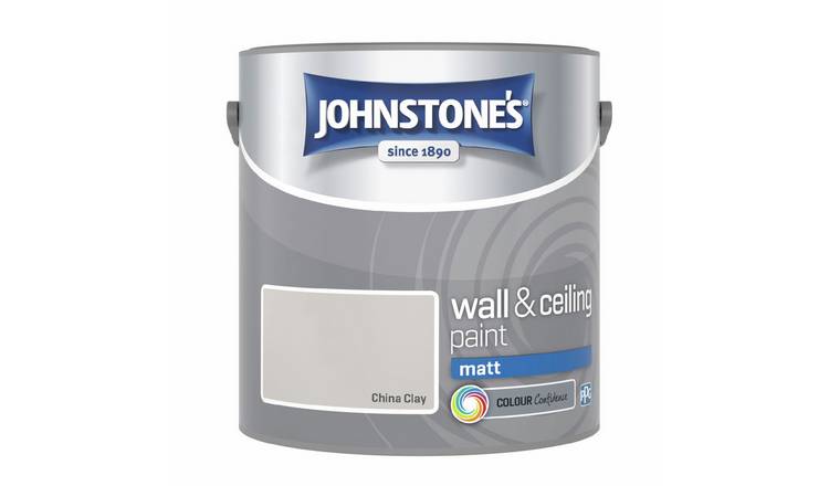 Johnstone's Wall & Ceiling China Clay Matt Paint 2.5L