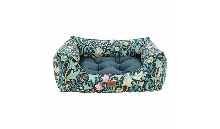 Morris & Co Golden Lily Print Square Bed - Large