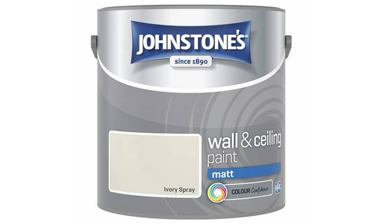 Johnstone's Wall & Ceiling Matt Paint 2.5L - Ivory Spray