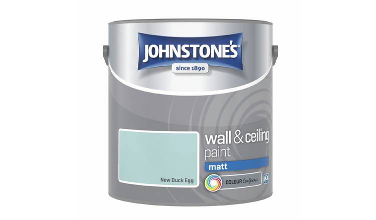 Johnstone's Washable Matt Tough Paint New Duck Egg 2.5L