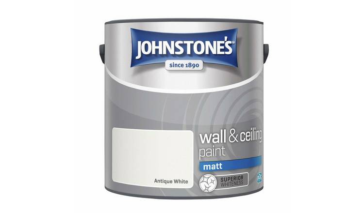 Johnstone's Wall & Ceiling Antique White Matt Paint 2.5L