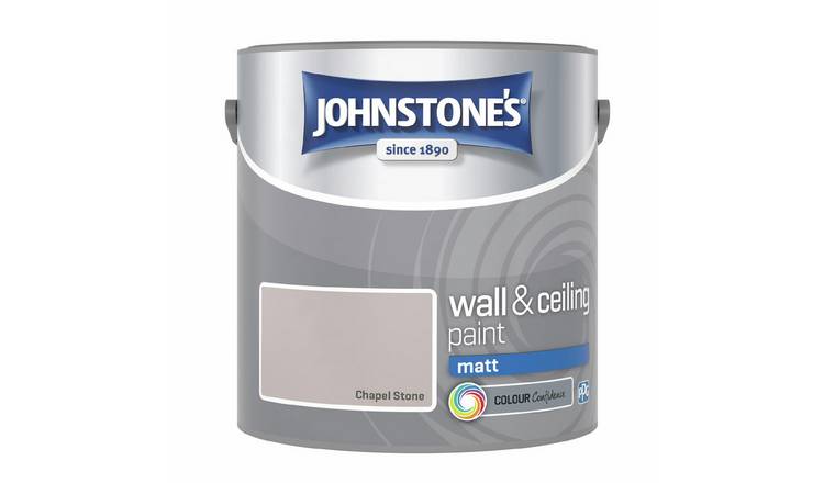 Johnstone's Washable Matt Tough Paint Chapel Stone 2.5L