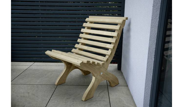 Forest Garden Kuba Wooden Garden Chair - Natural