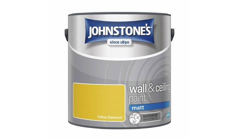 Johnstone's Wall & Ceiling Matt Paint 2.5L - Yellow Diamond