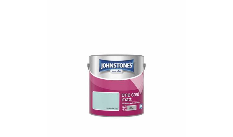 Johnstones New Duck Egg One Coat Matt Paint 2.5L - Blue