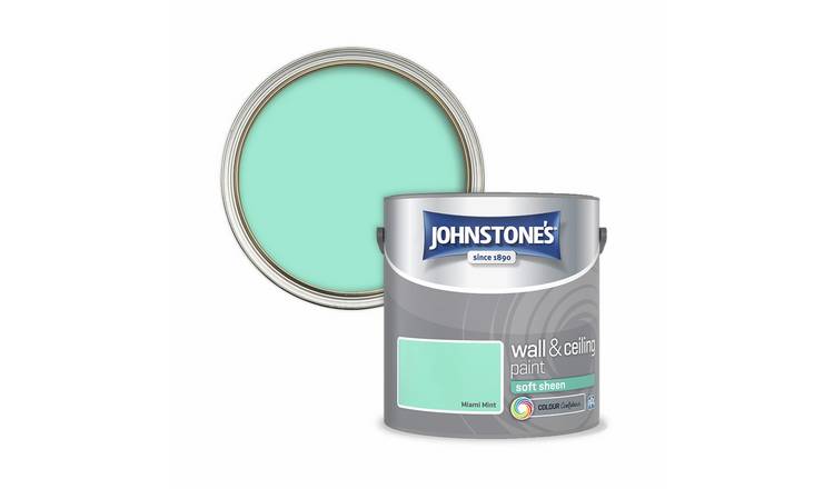 Johnstone's Wall & Ceiling Softsheen Paint 2.5L - Miami Mint
