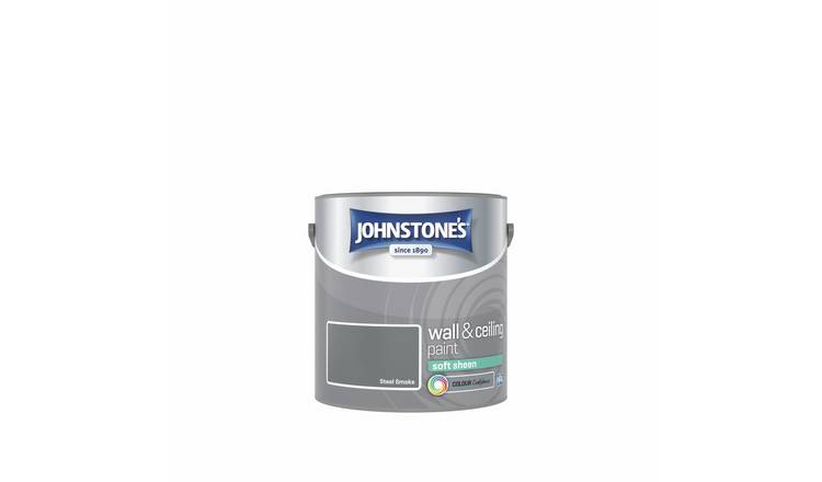Johnstone's Wall & Ceiling Steel Smoke Soft Sheen Paint 2.5L