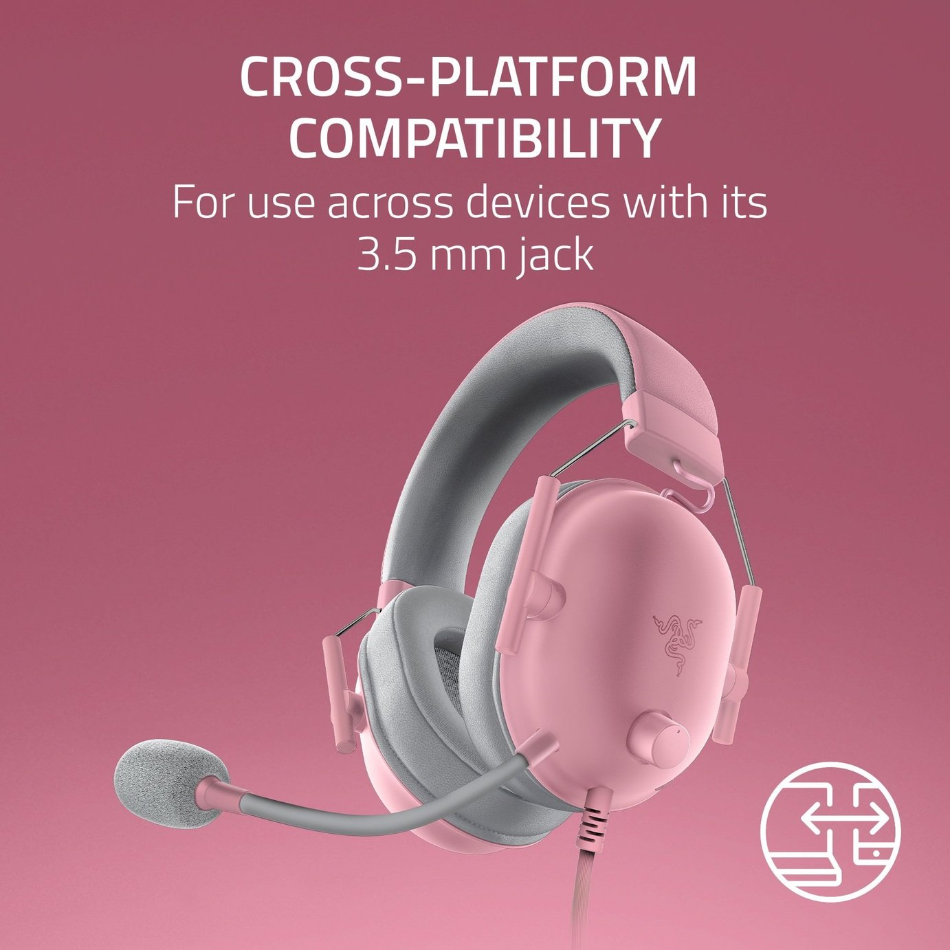 Buy Razer BlackShark V2 X Wired Console Gaming Headset - Pink