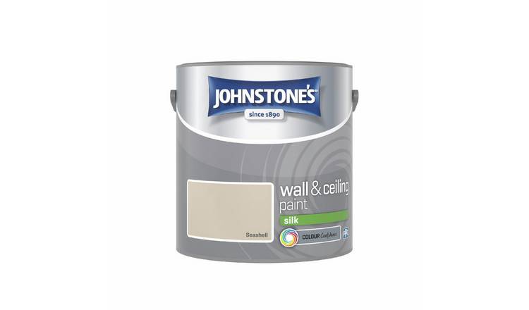 Johnstone's Wall & Ceiling Seashell Silk Paint 2.5L - Beige