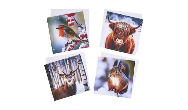 Argos Home Pack of 24 Animal Image Christmas Cards Multipack