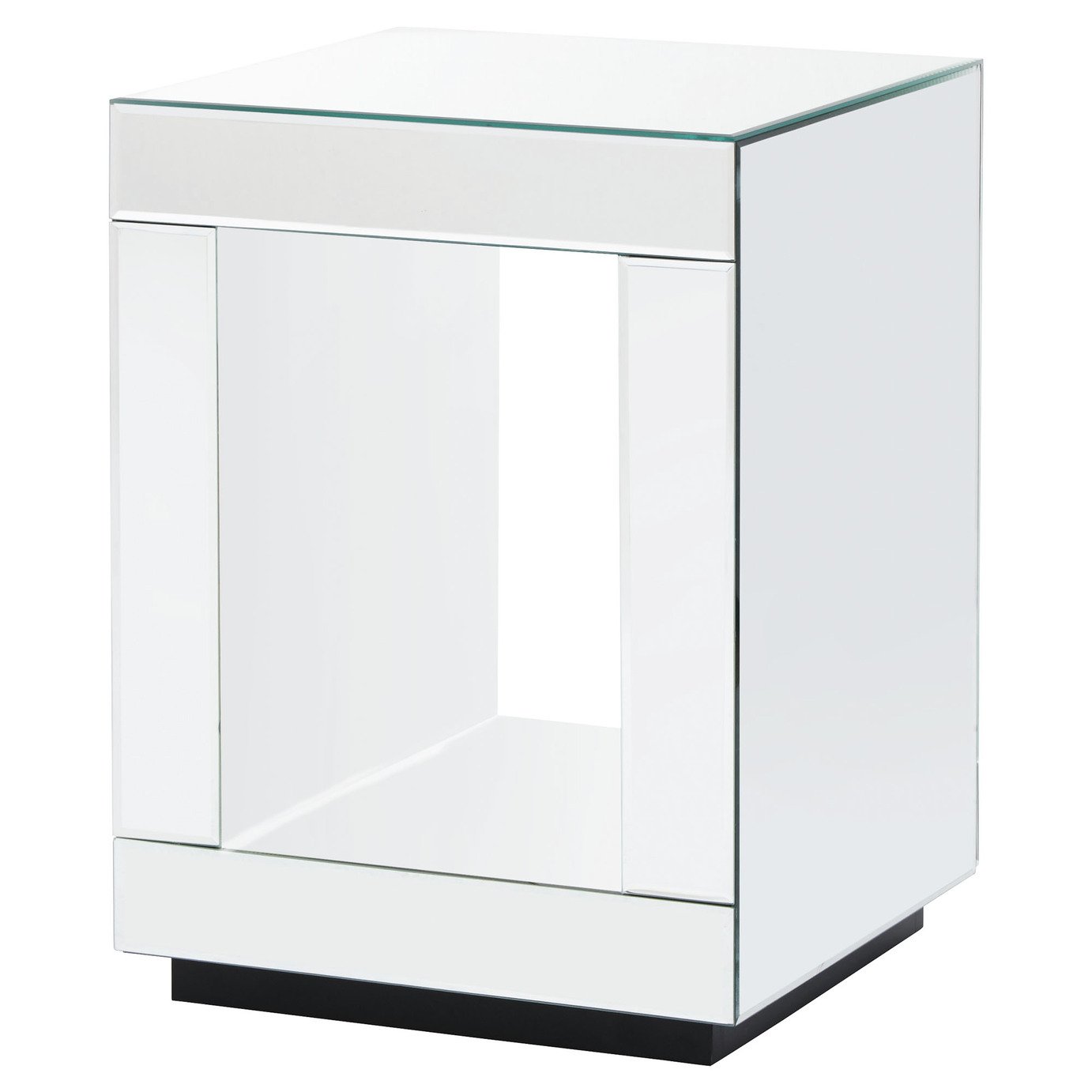 Capri Cube Lamp Table - Mirrored