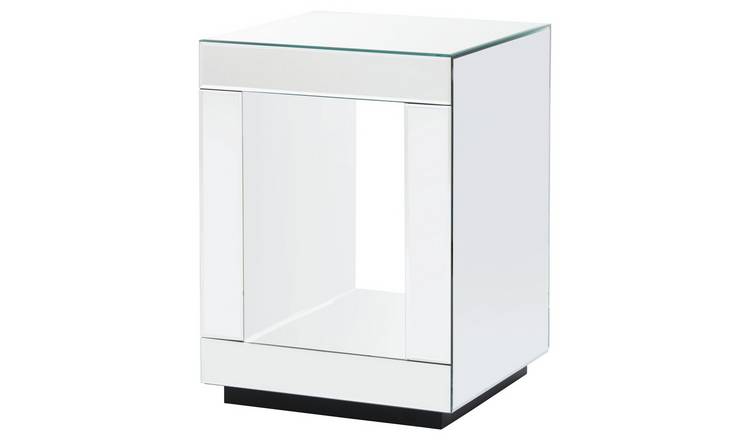 Capri Cube Lamp Table - Mirrored