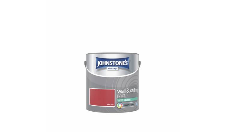 Johnstone's Wall and Ceiling Soft Sheen Paint Rich Red 2.5L