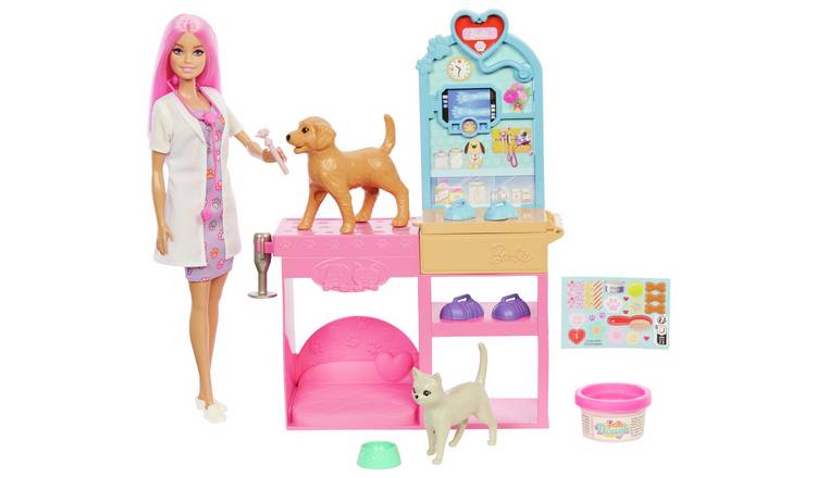 Barbie Fast Cast Veterinarian Clinic Playset Fashion Doll