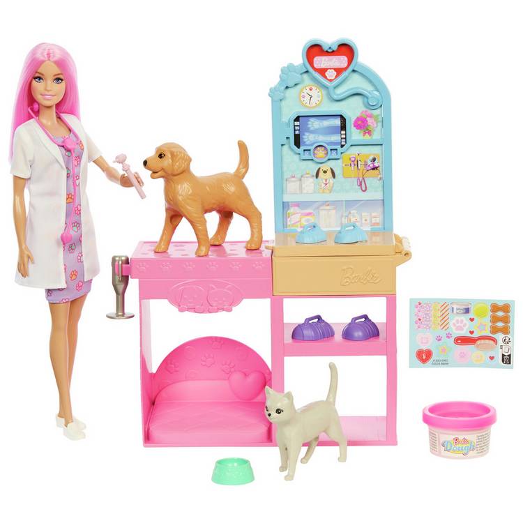 Barbie Fast Cast Veterinarian Clinic Playset Fashion Doll 0
