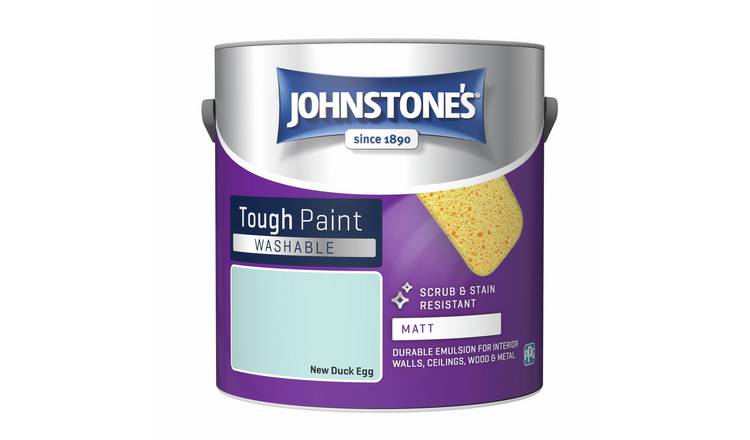 Johnstone's Washable Maat Paint New Duck Egg 2.5L - Blue