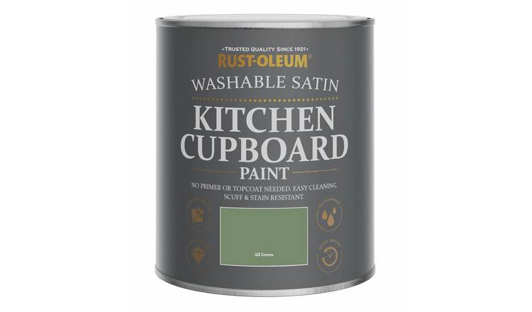 Rust-Oleum Kitchen Satin Cupboard Paint 750ml - All Green