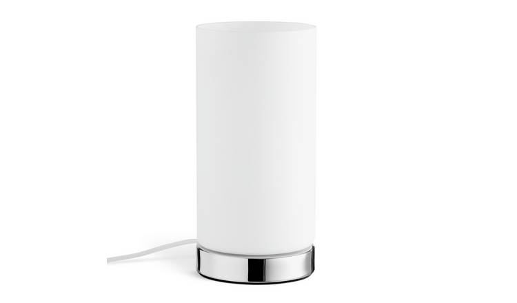 Argos Home Opal Glass Table Lamp - Chrome