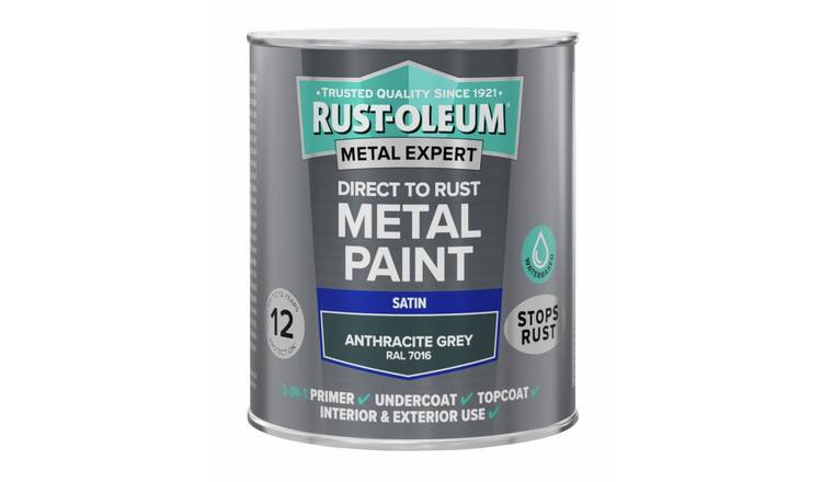 Rust-Oleum Metal Expert Satin Paint 750ml - Anthracite Grey