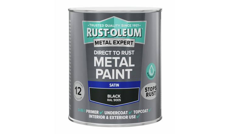 Rust-Oleum Metal Expert Satin Paint 750ml - Black