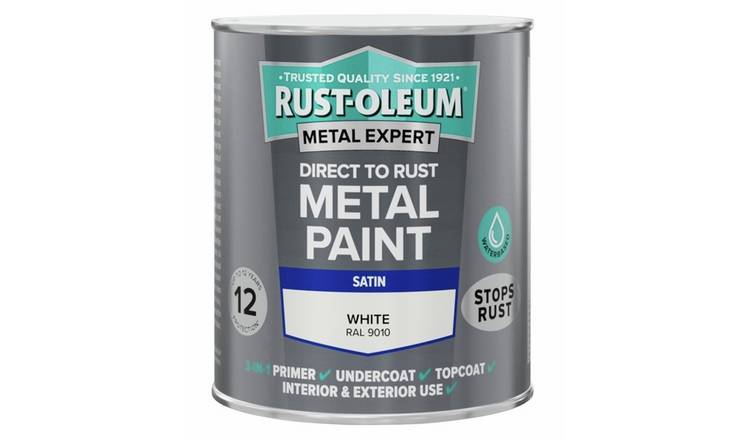 Rust-Oleum Metal Expert Satin Paint 750ml - White