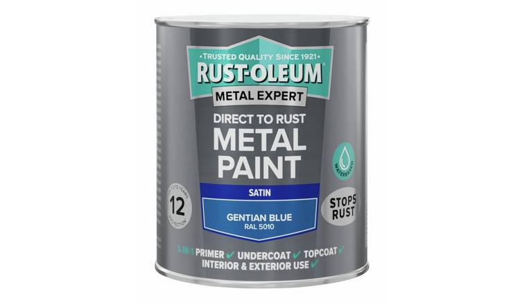 Rust-Oleum Metal Expert Satin Paint 750ml - Gentian Blue