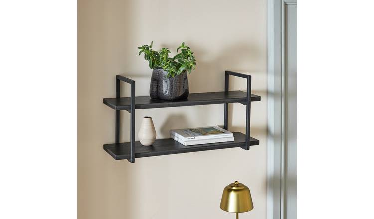 Argos Home Loft Living 60cm Wall Shelf - Black