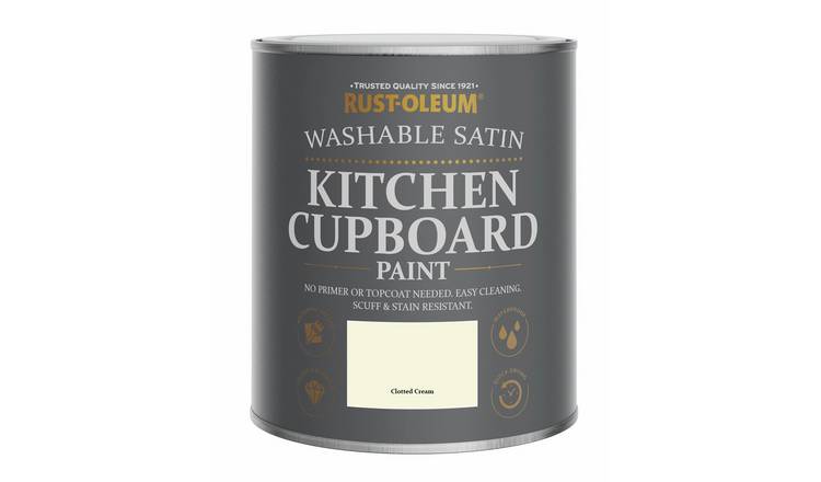 Rust-Oleum Kitchen Satin Cupboard Paint 750ml -Clotted Cream