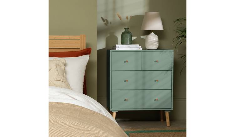 Habitat Otto 4 Drawer Chest - Sage Green