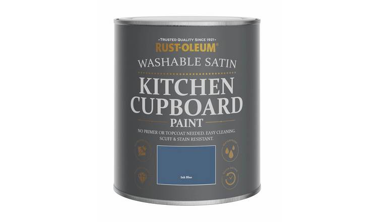 Rust-Oleum Kitchen Satin Cupboard Paint 750ml - Ink Blue