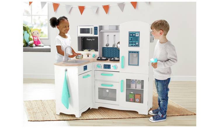 Buy Chad Valley Deluxe Wooden Kitchen With Breakfast Bar Role Play Toys Argos