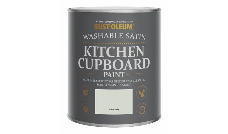Rust-Oleum Kitchen Satin Cupboard Paint 750ml - Winter Grey