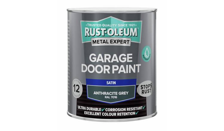 Rust-Oleum Garage Door Satin Paint 750ml - Anthracite Grey