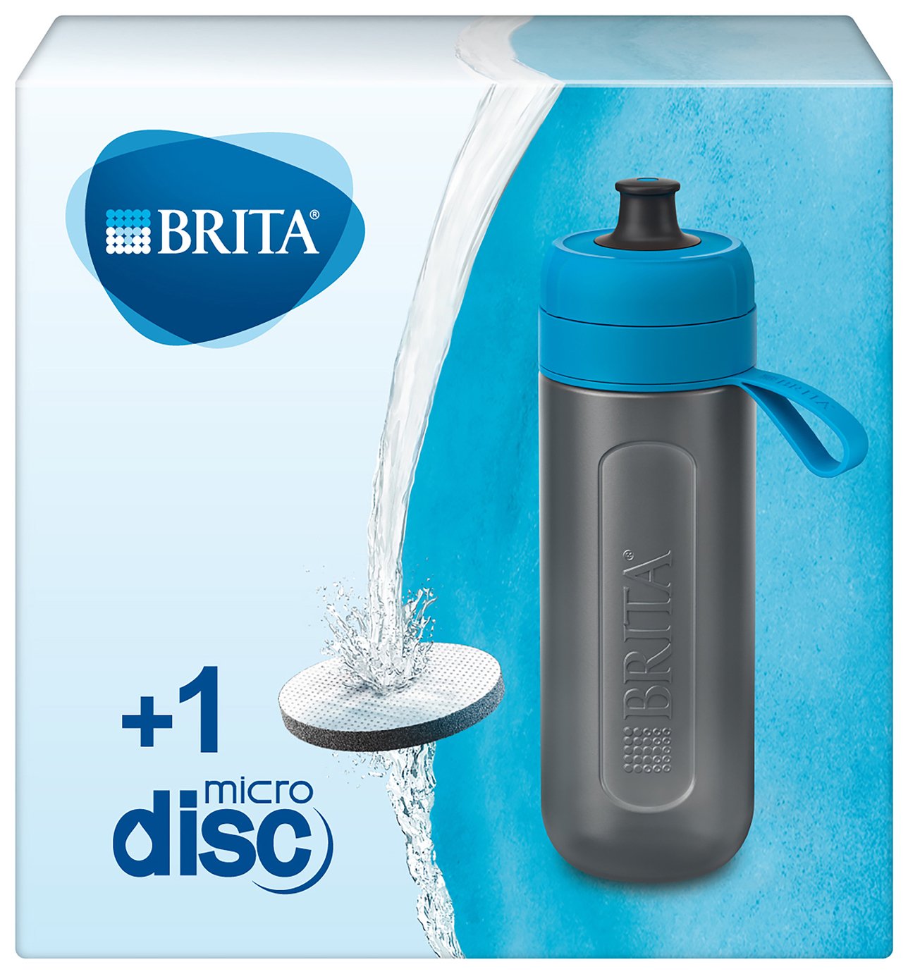 Brita Active Water Filter Bottle -Blue - 600ml