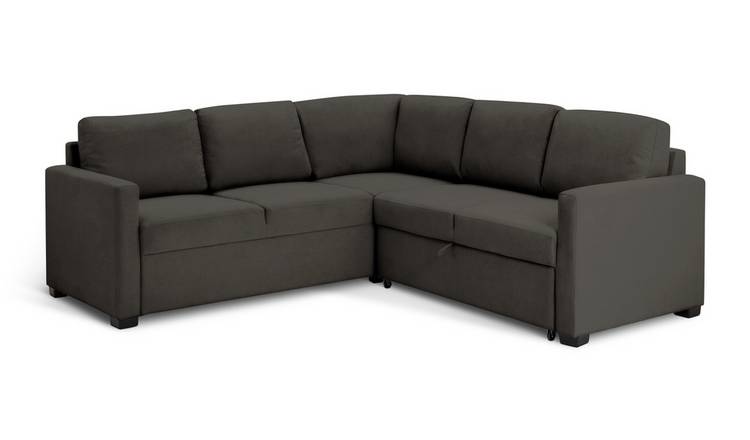 Habitat Reagan Fabric Corner Sofa Bed- Charcoal