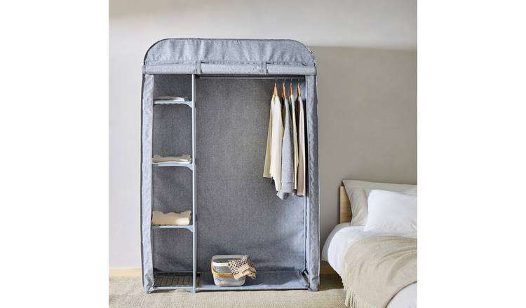 Argos Home Arch Double Fabric Wardrobe - Grey